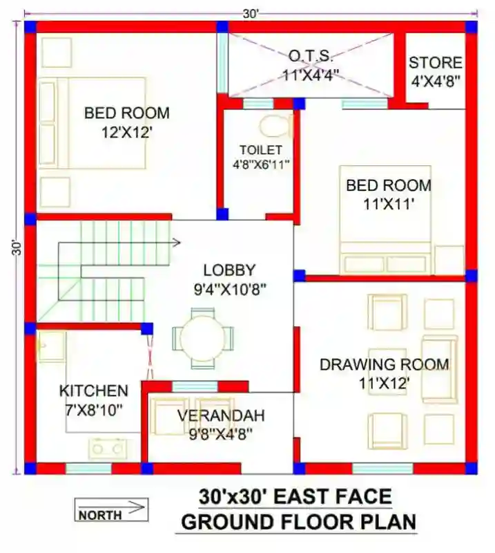 30 By 30 House Plan 3D | 3BHK, 2BHK, 4BHK Best Design